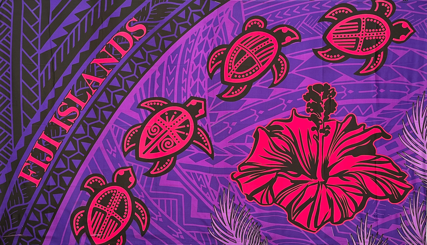 Turtle Hibiscus Fiji Islands Sarong | Islands Fabric Islands Fabric
