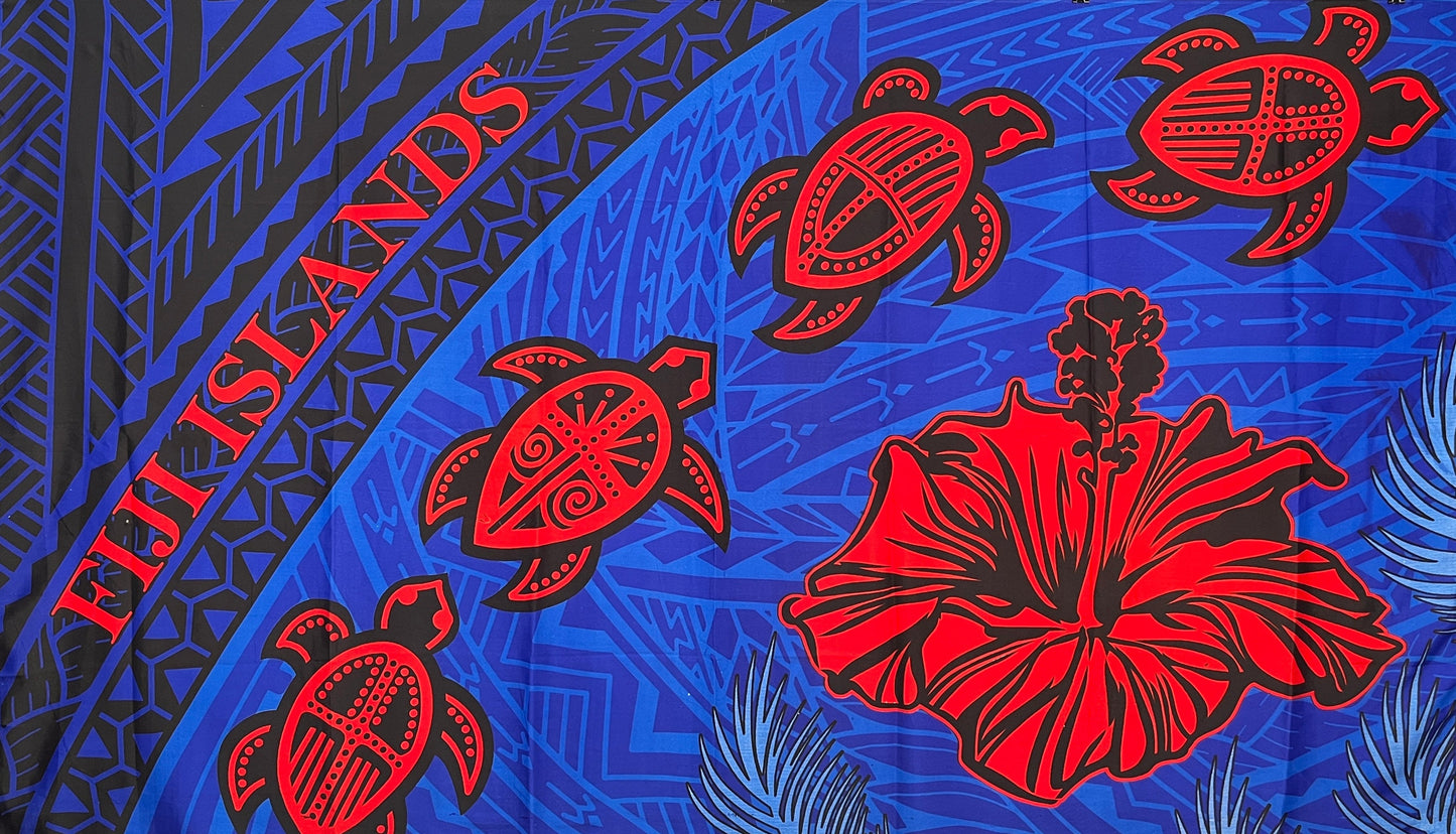 Turtle Hibiscus Fiji Islands Sarong | Islands Fabric Islands Fabric