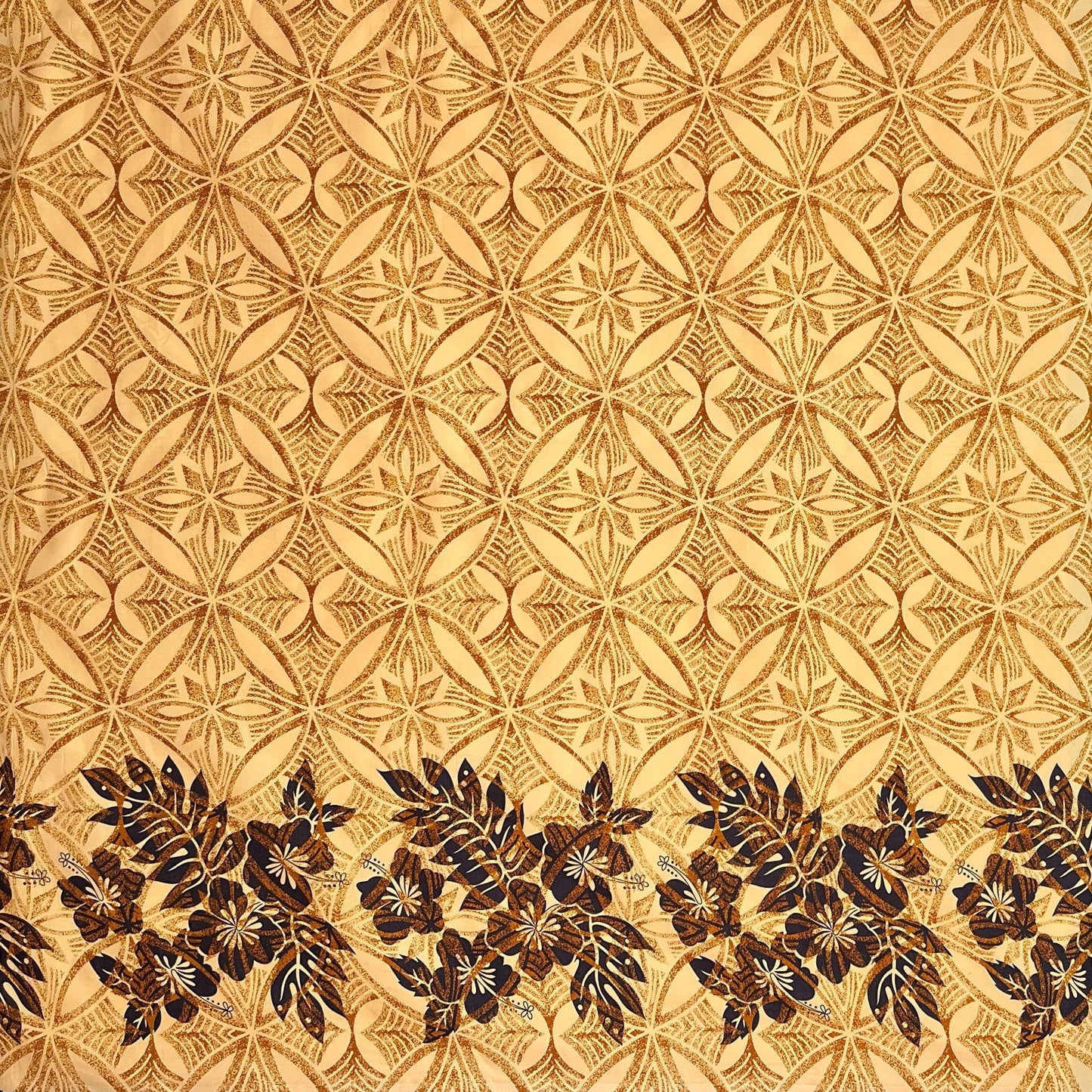 Tropical Floral Border Polyester Fabric | Islands Fabric Islands Fabric