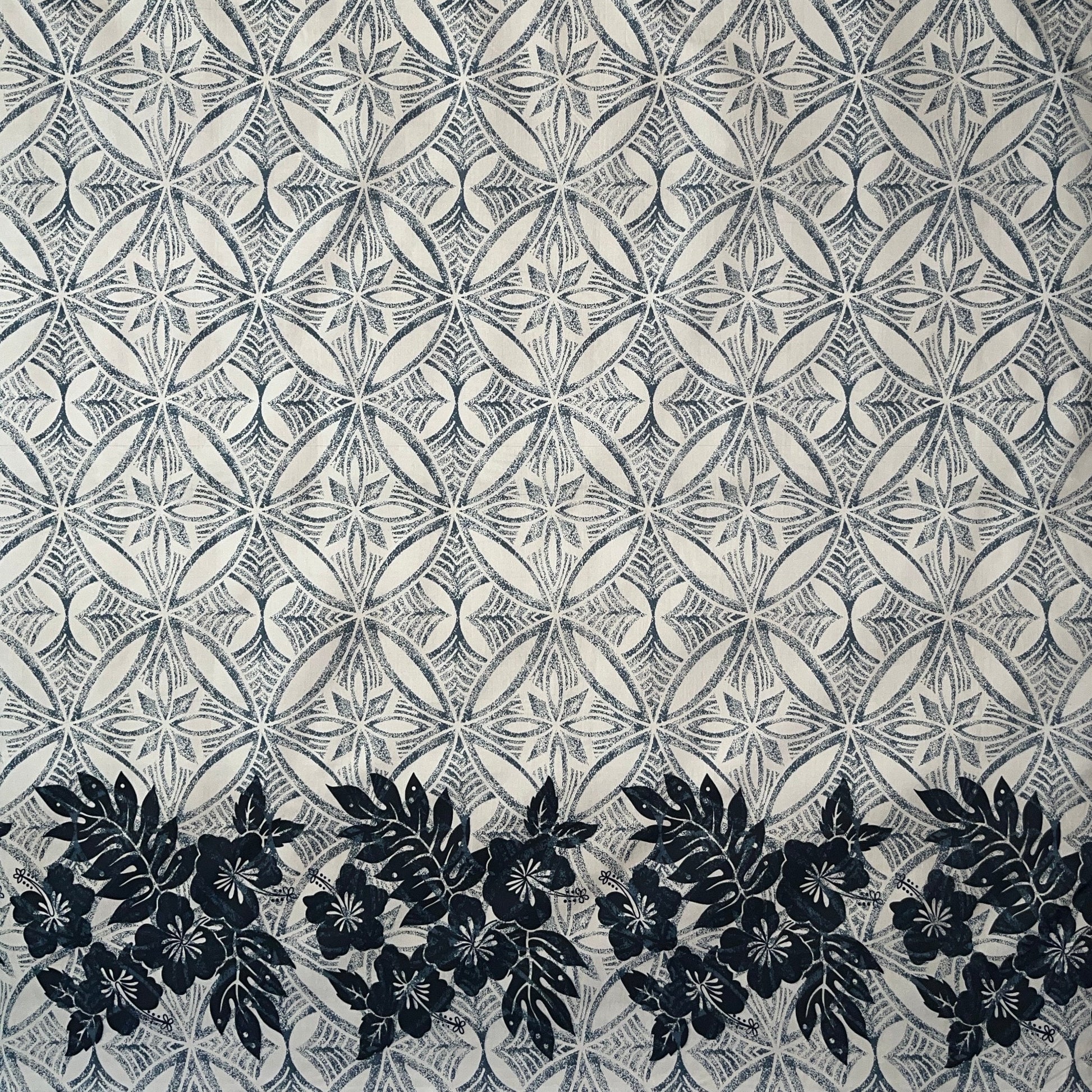 Tropical Floral Border Polyester Fabric | Islands Fabric Islands Fabric