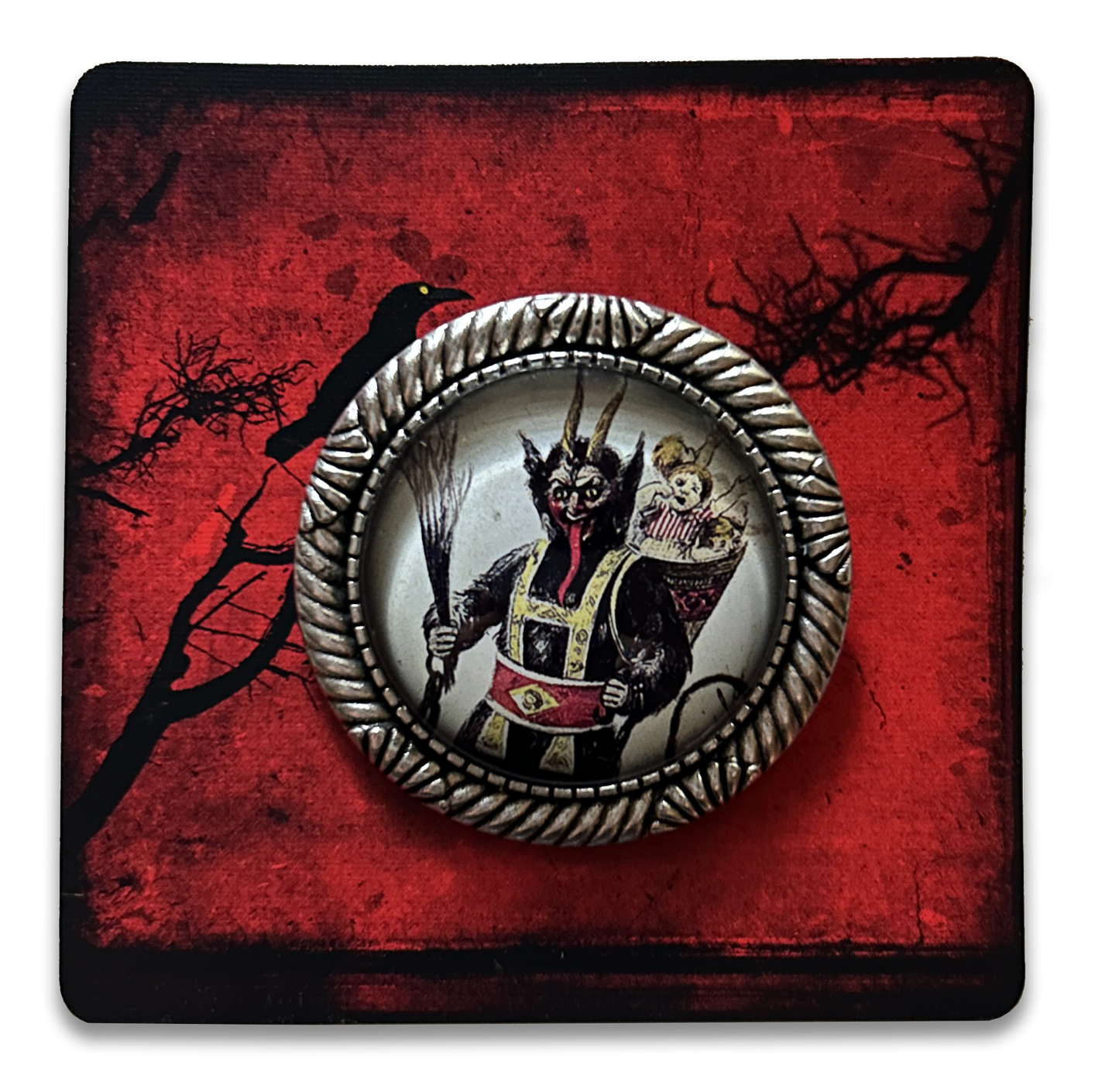 Vintage Cameo Style Krampus Brooch Quirks!