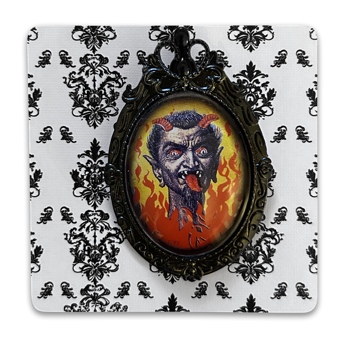 Vintage Cameo Style Krampus Brooch Quirks!