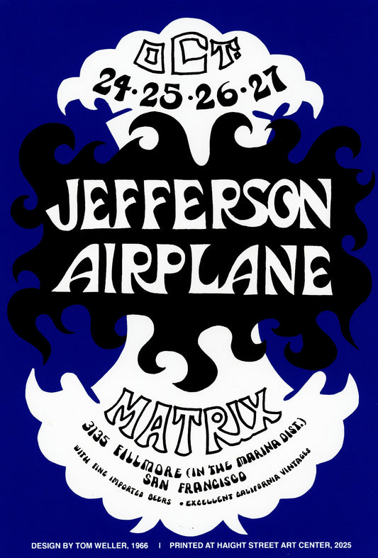 Official exhibition handbill for "The Buck Started Here: Marty Balin, the Matrix, and the Birth of the San Francisco Sound"
