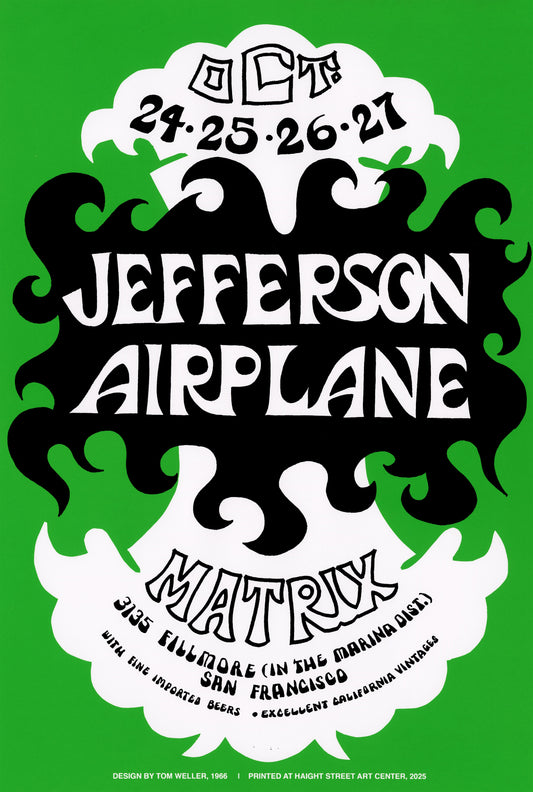 Official exhibition poster for "The Buck Started Here: Marty Balin, the Matrix, and the Birth of the San Francisco Sound"