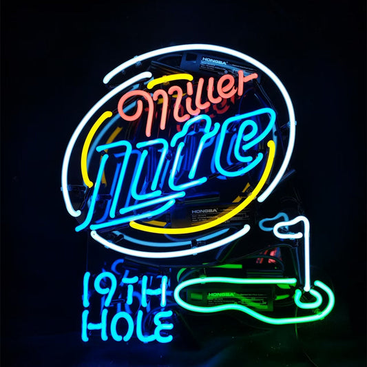 Miller Lite 19th Hole Golf Neon Light Sign Neon Signs Land