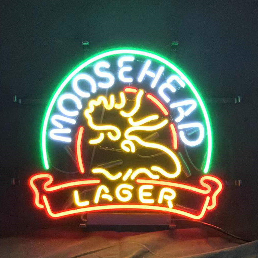 Moosehead Lager with Stag Deer Neon Signs Light Neon Signs Land
