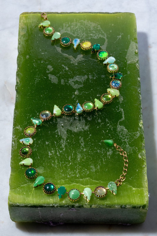 Layering Choker in Salad (Gold)