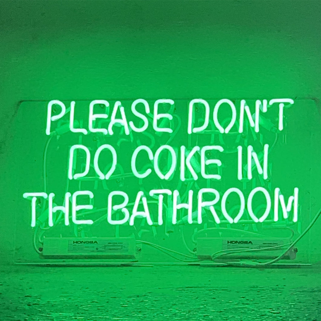 Please Don't Do Coke in The Bathroom Neon Signs Neon Signs Land