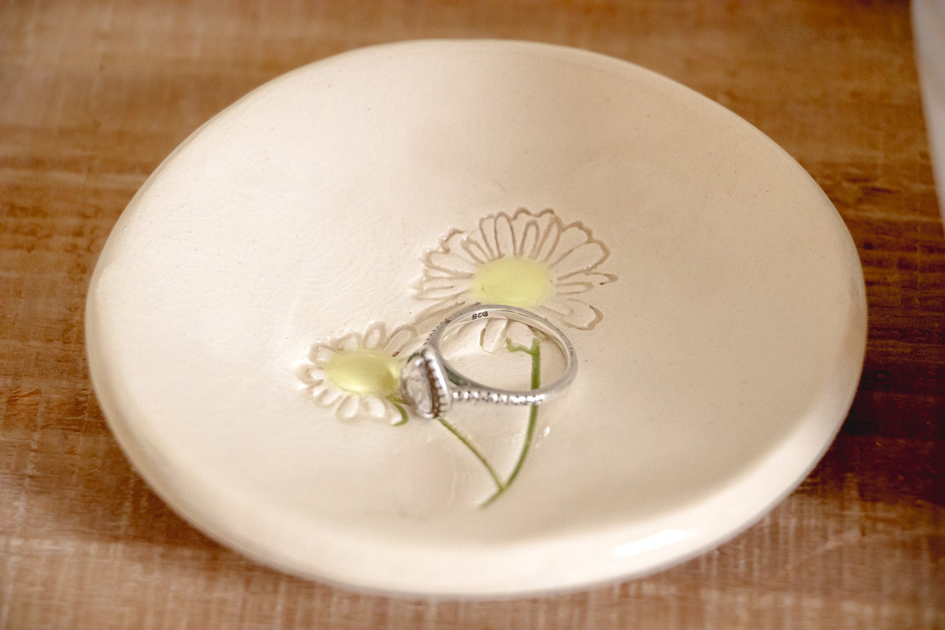 Birth Flower Ring Dish - Prodigal Pottery prodigalpottery