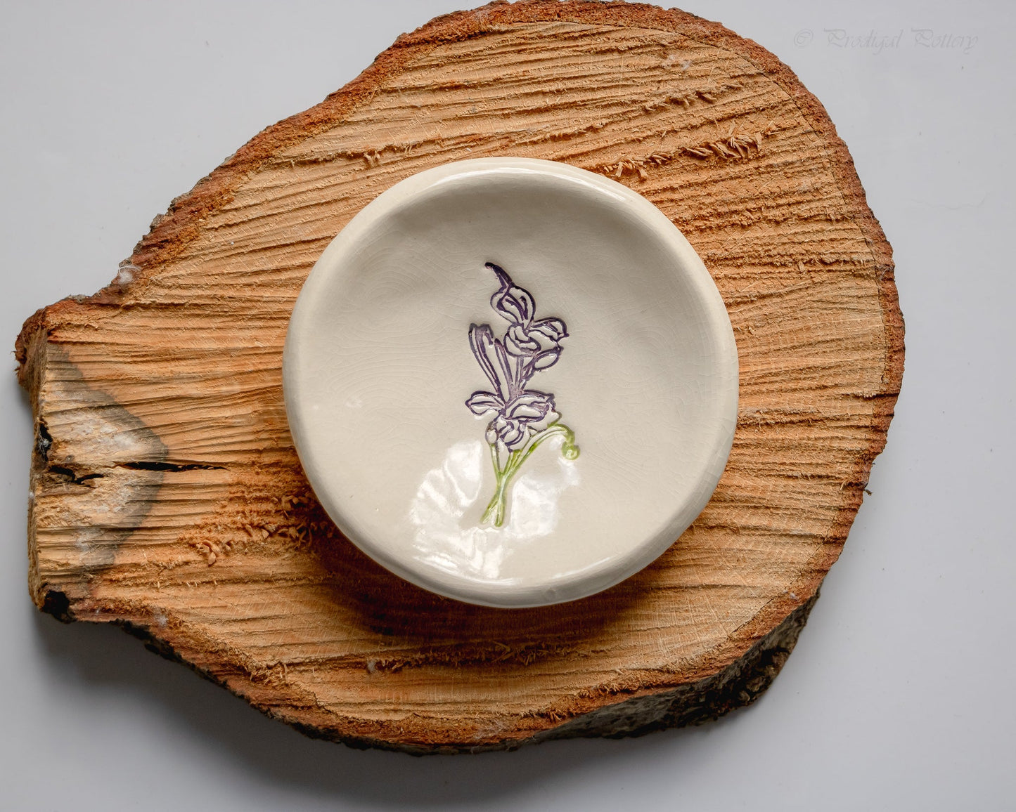 Birth Flower Ring Dish - Prodigal Pottery prodigalpottery
