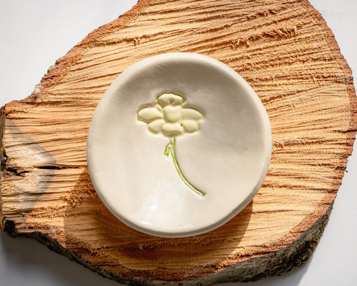 Birth Flower Ring Dish - Prodigal Pottery prodigalpottery