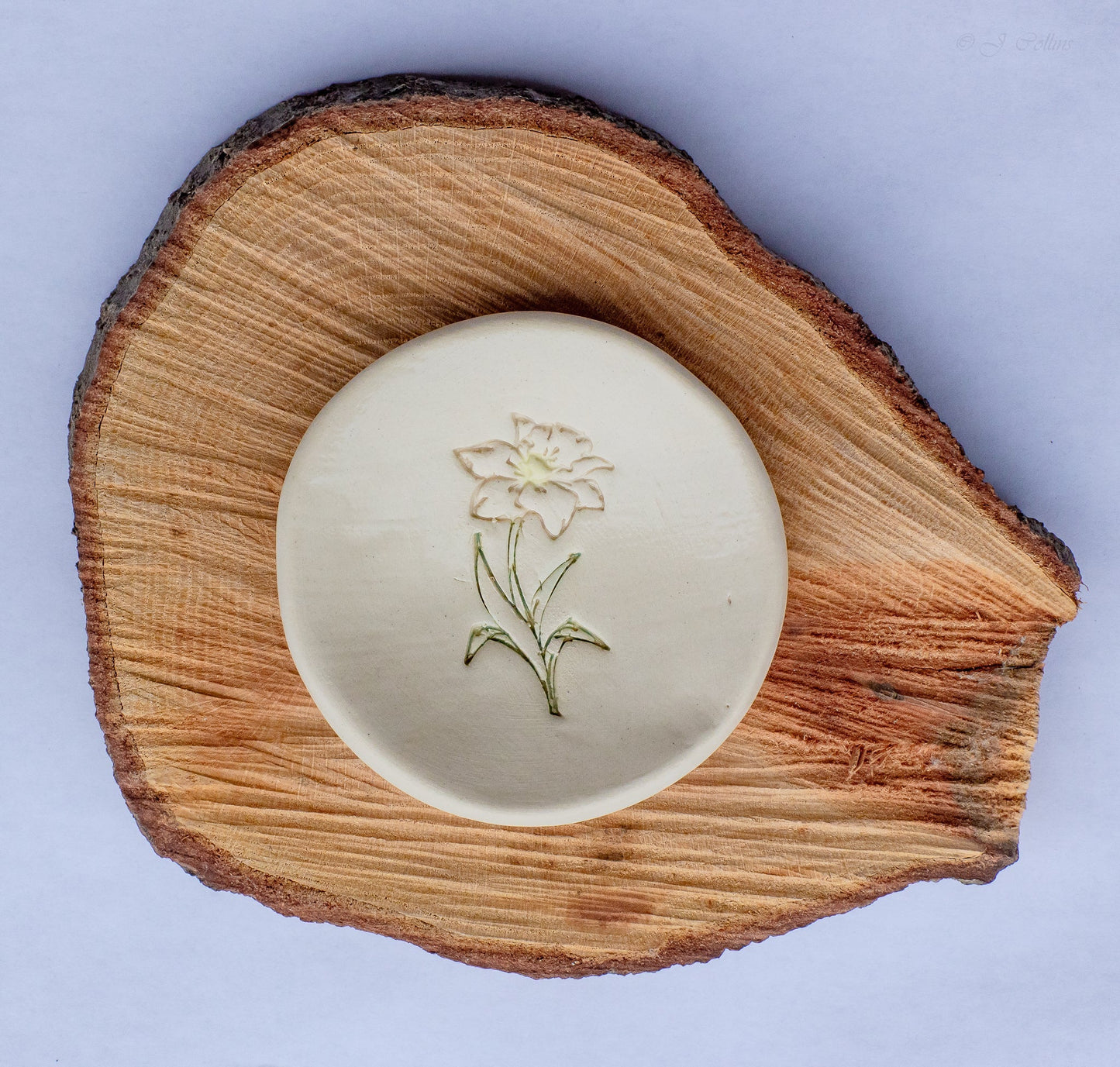 Birth Flower Ring Dish - Prodigal Pottery prodigalpottery