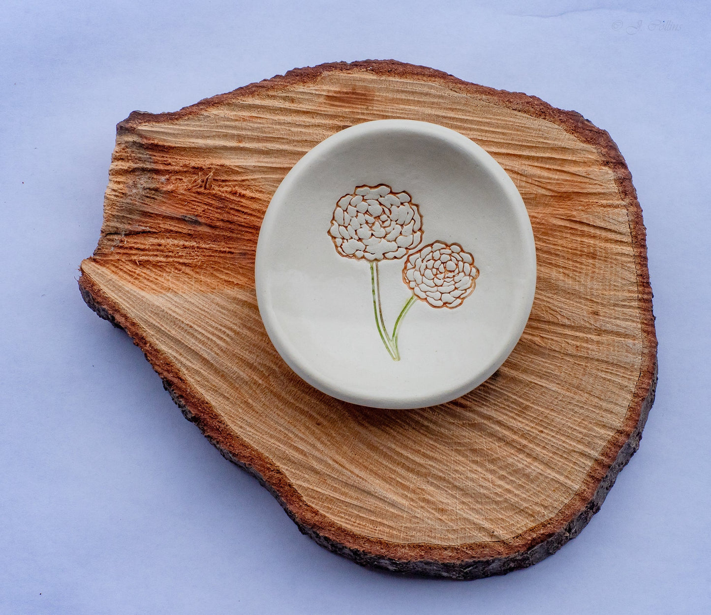 Birth Flower Ring Dish - Prodigal Pottery prodigalpottery