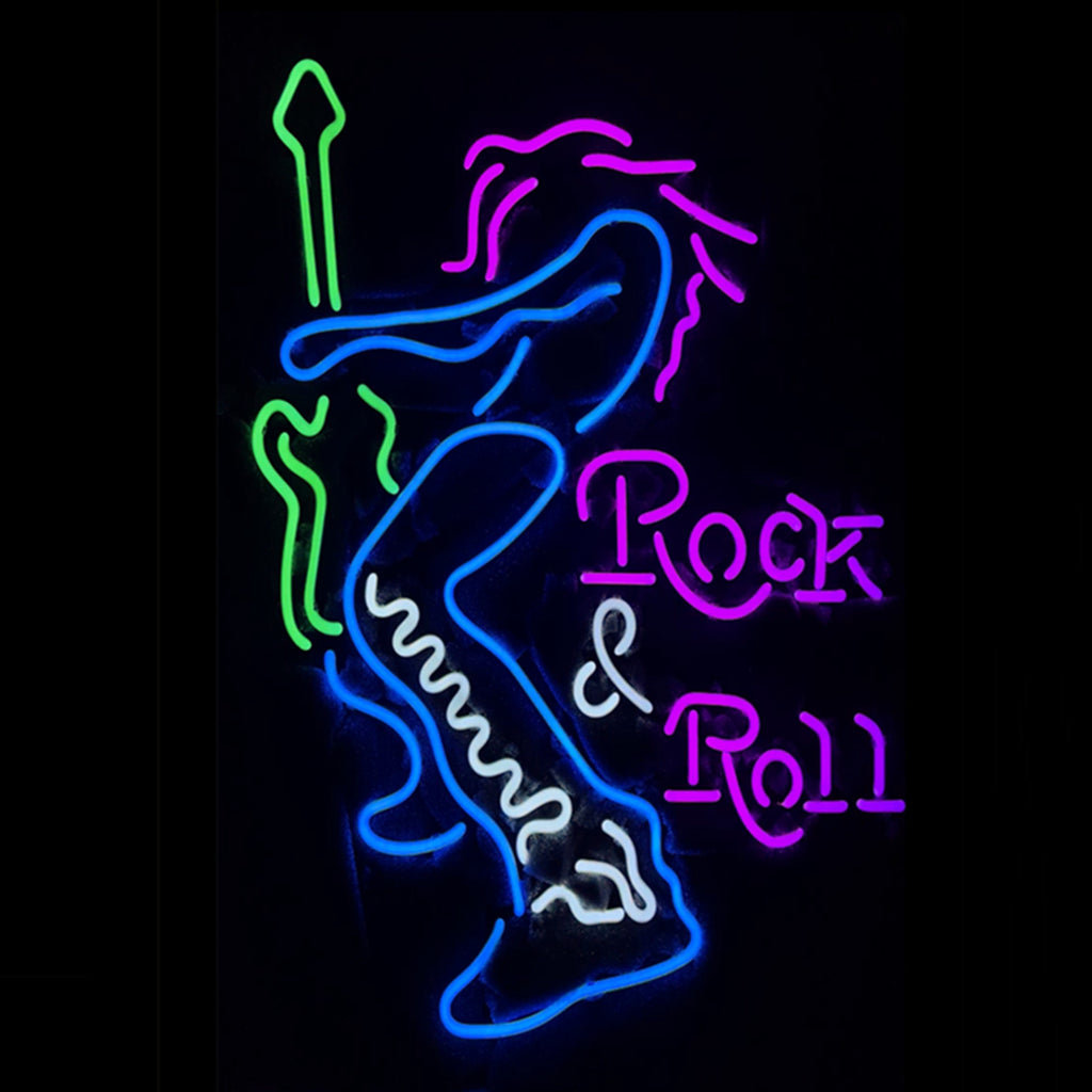 Rock & Roll Guitar Singer Neon Signs Neon Signs Land