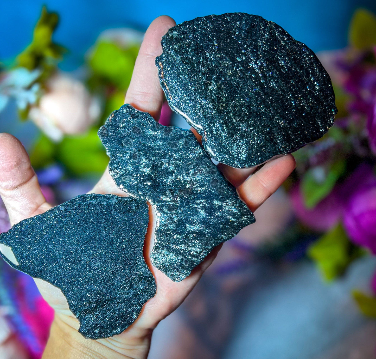 Specular Hematite Slabs, Specularite Shimmers and Sparkles!