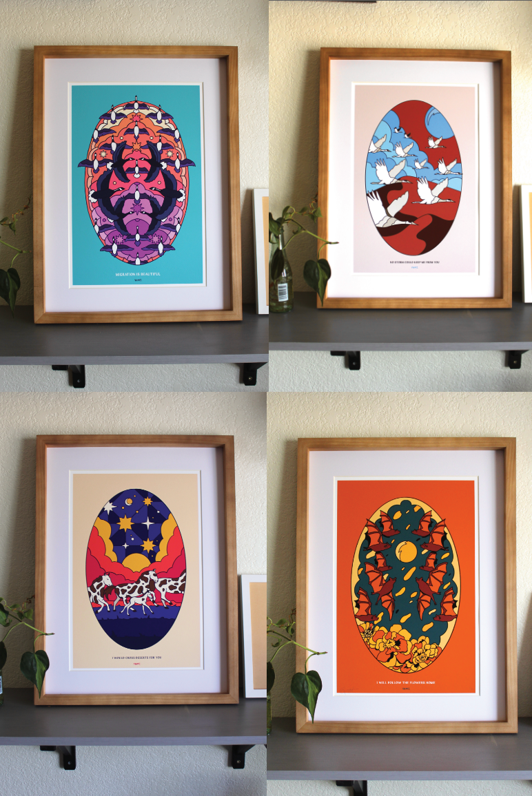 YAMZ World • Desert Horses | "Migration is Beautiful" Series | Limited Edition Art Print