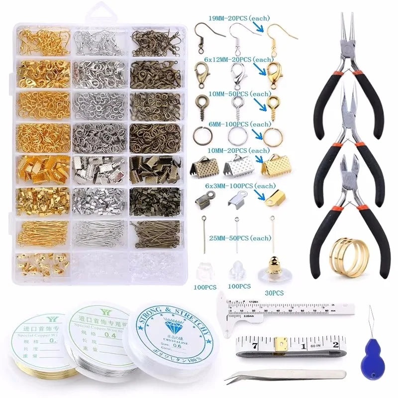 Jewelry Making Supplies Kit with Jewelry Making Tools Earring Charms Jewelry Wires Jewelry Findings Jewelry Making and Repair Creative Freedom Collective