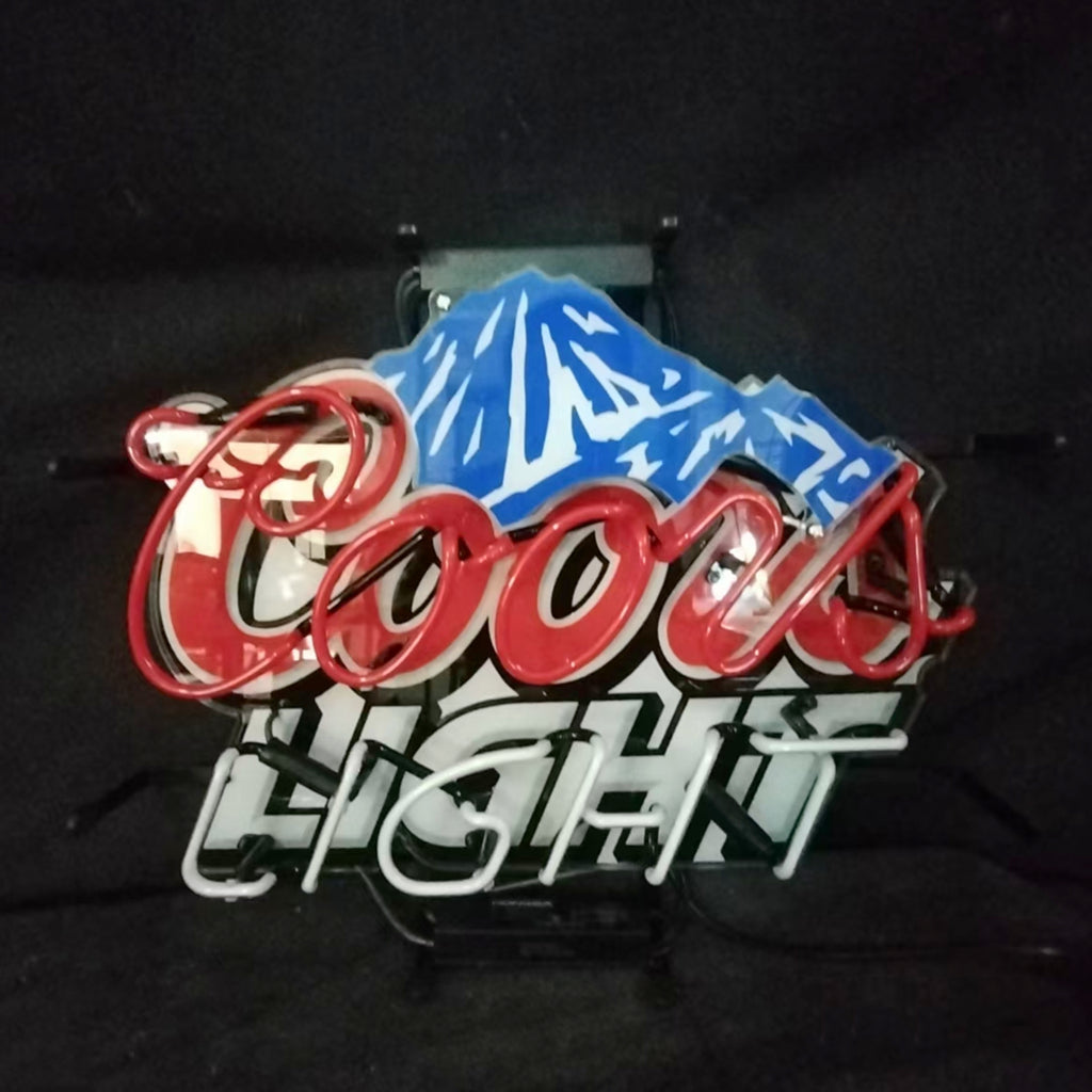 Coors Light with Snow Mountain Logo Neon Signs Neon Signs Land