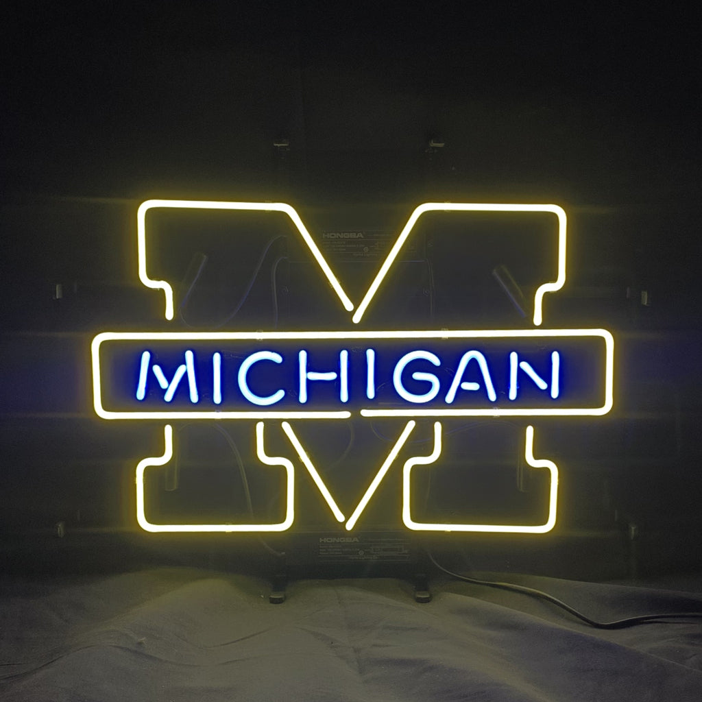 University of Michigan Logo Neon Signs Neon Signs Land