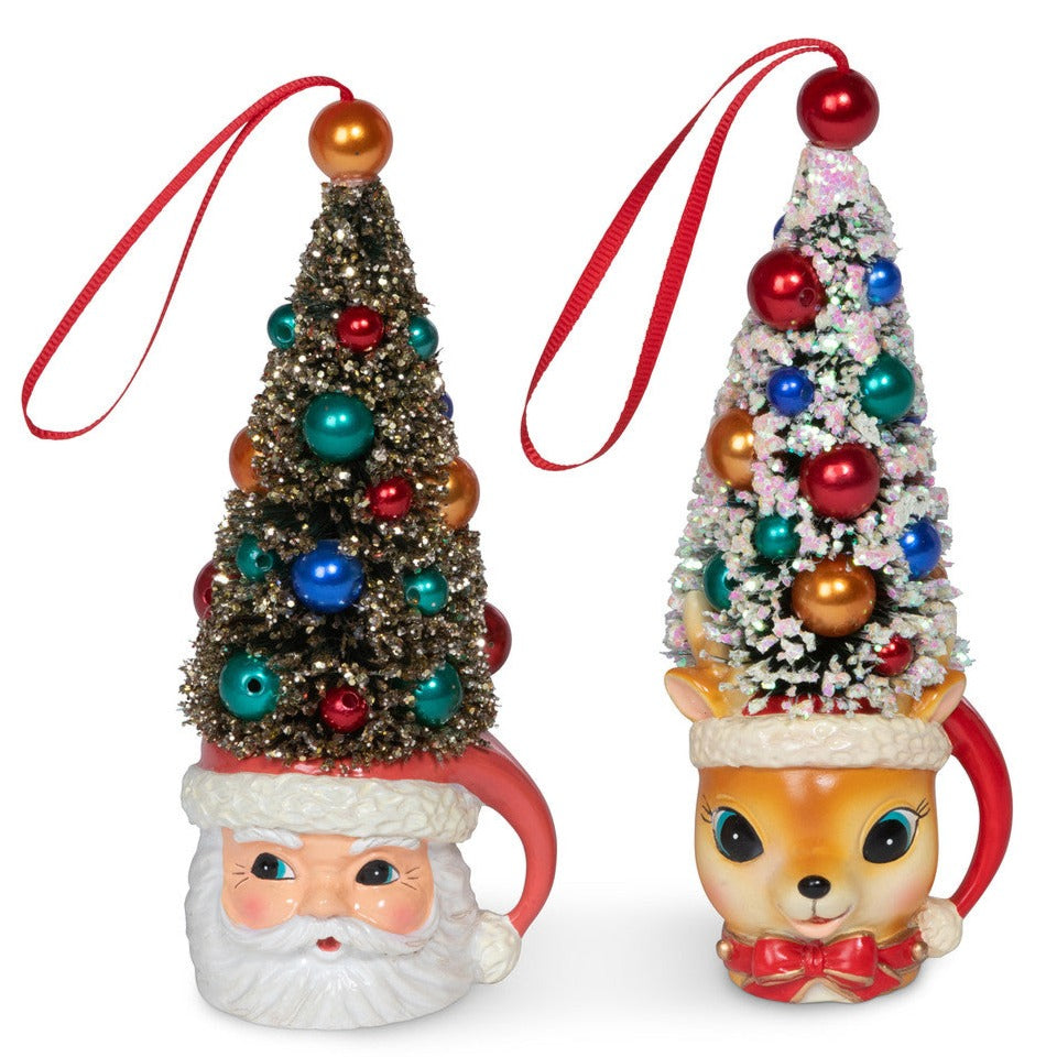 Retro Santa Mug with Sisal Tree Ornament Quirks!