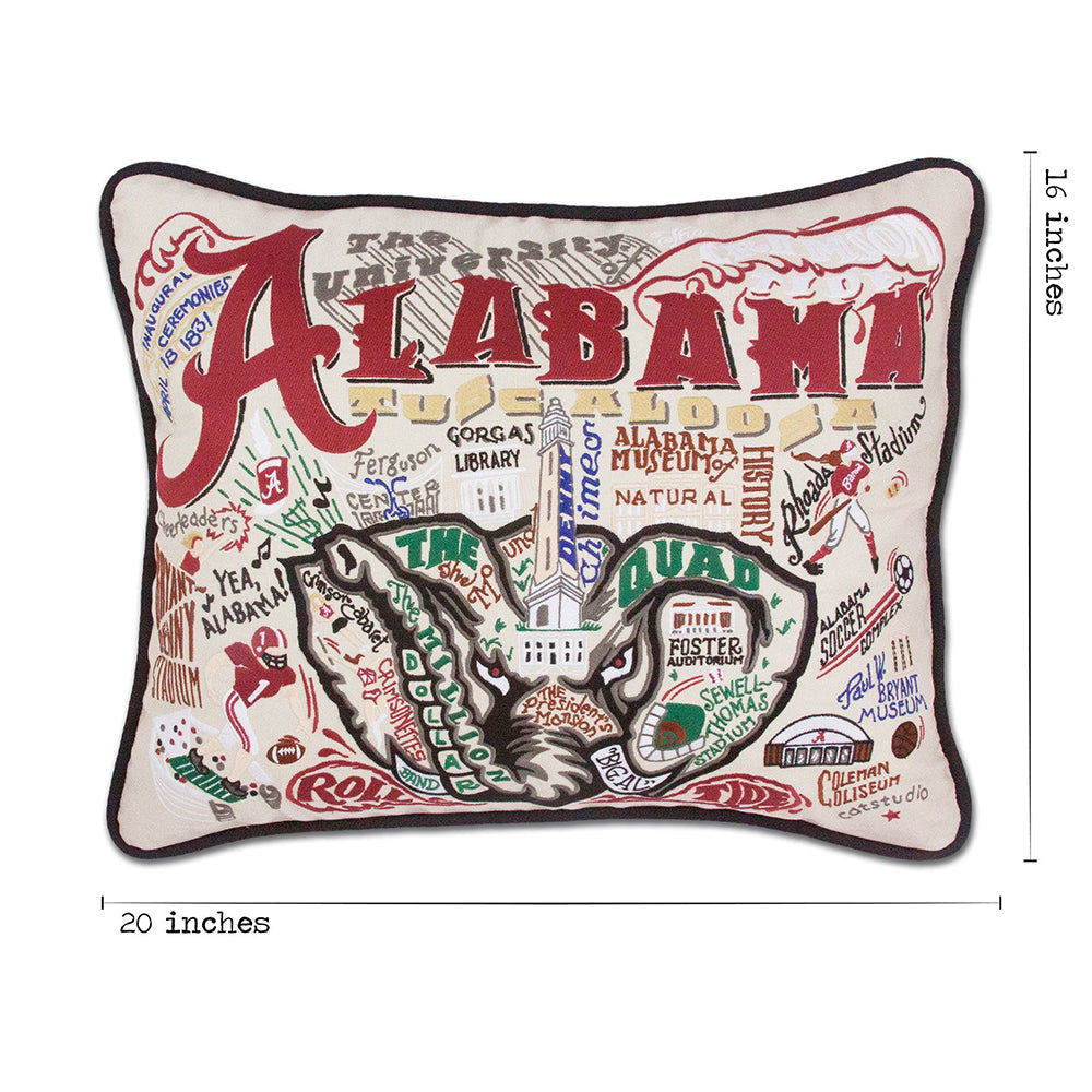 Alabama, University of Collegiate Hand-Embroidered Pillow Quirks!