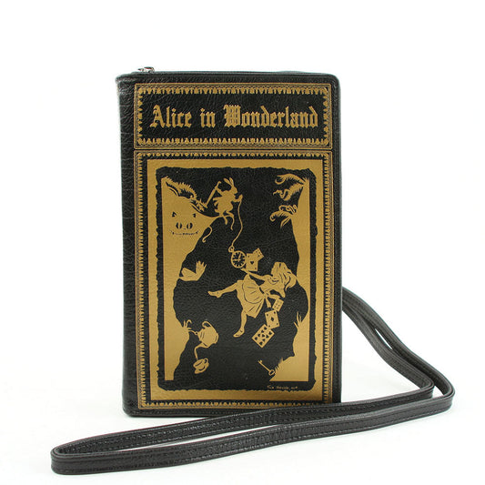 Alice In Wonderland Book Handbag - BLACK