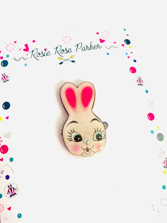 Dainty Easter Rabbit Pin/ Brooch by Rosie Rose Parker Quirks!