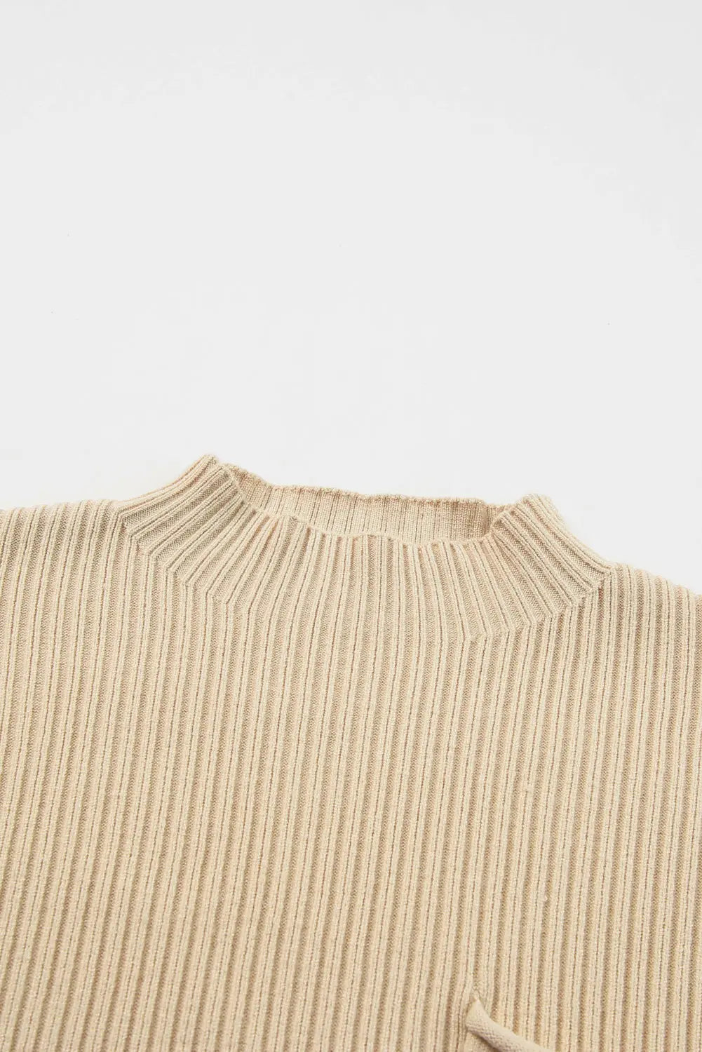 Gold Flame Patch Pocket Ribbed Knit Short Sleeve Sweater Shewin