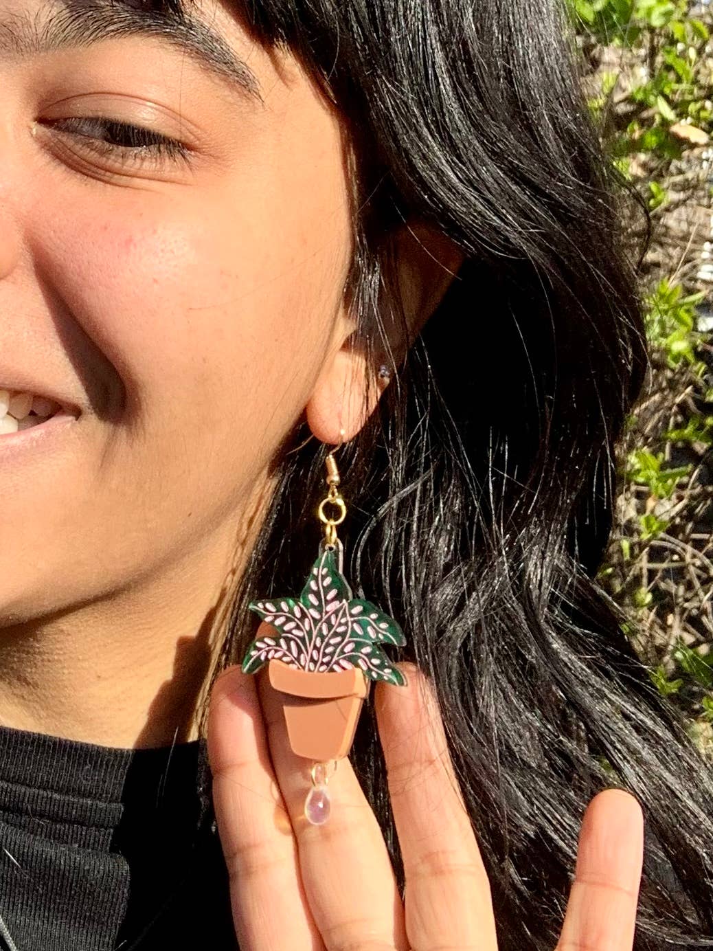 Terracotta Plants Acrylic Earrings Quirks!