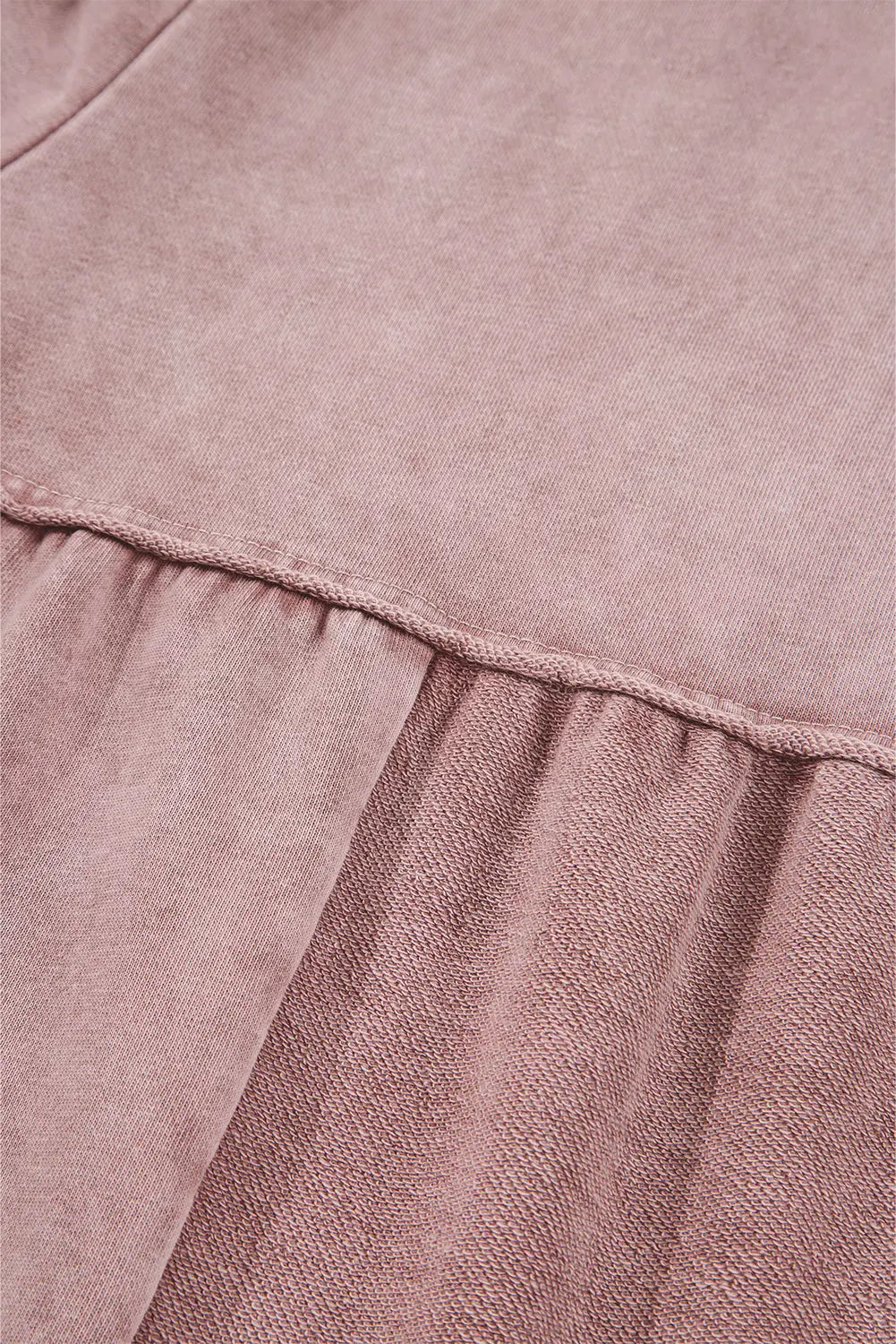 Mineral Wash Tiered Wide Leg Patchwork Drawstring Pants Shewin