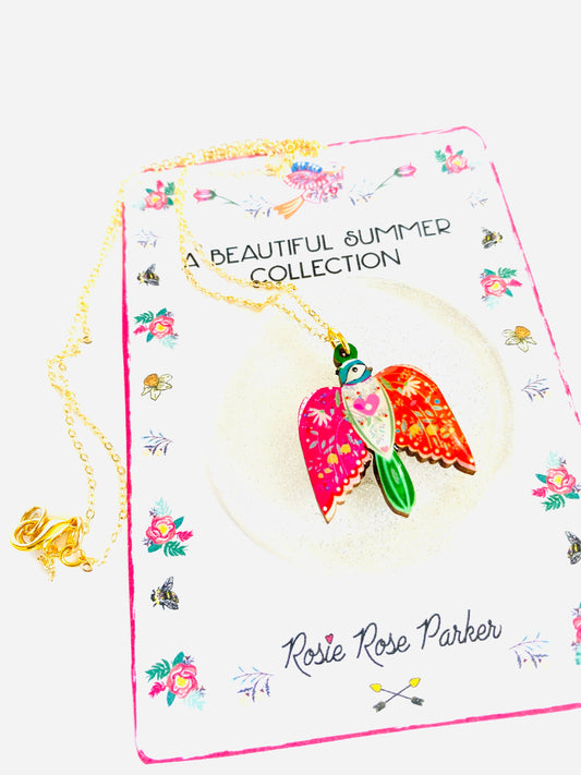 Pretty Bird in Flight Necklace by Rosie Rose Parker Quirks!