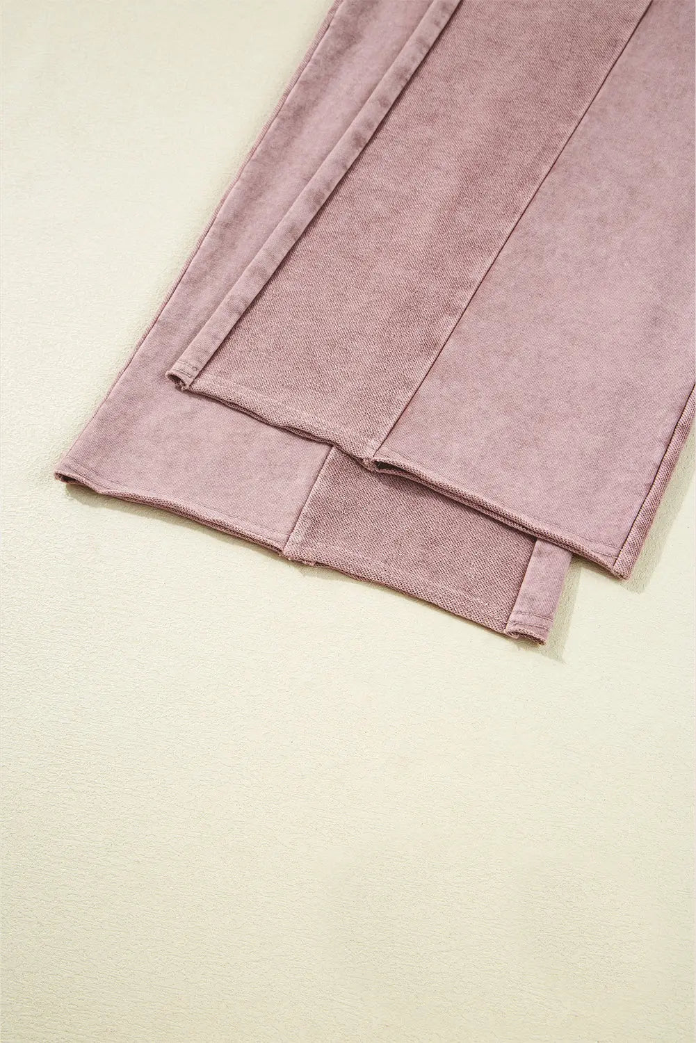 Mineral Wash Tiered Wide Leg Patchwork Drawstring Pants Shewin