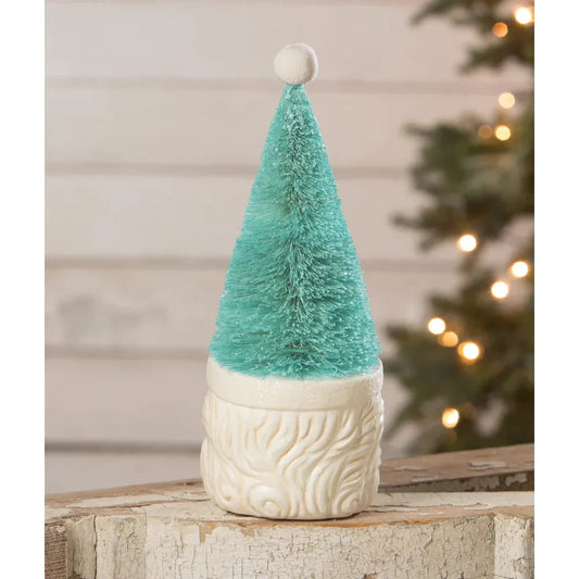 Bottle Brush Santa Blue Figure by Bethany Lowe Designs -11" Quirks!