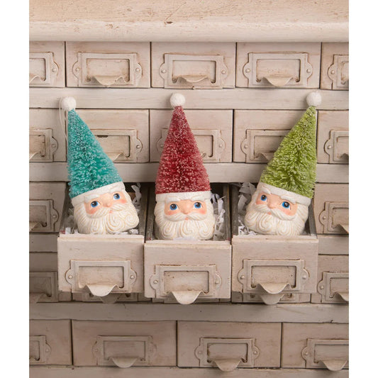 Bottle Brush Santa Blue Ornament by Bethany Lowe Designs Quirks!