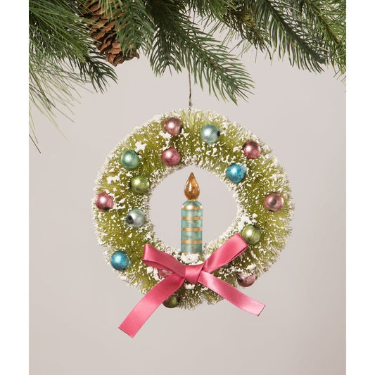 Brights Candle in Wreath Ornament by Bethany Lowe Designs Quirks!