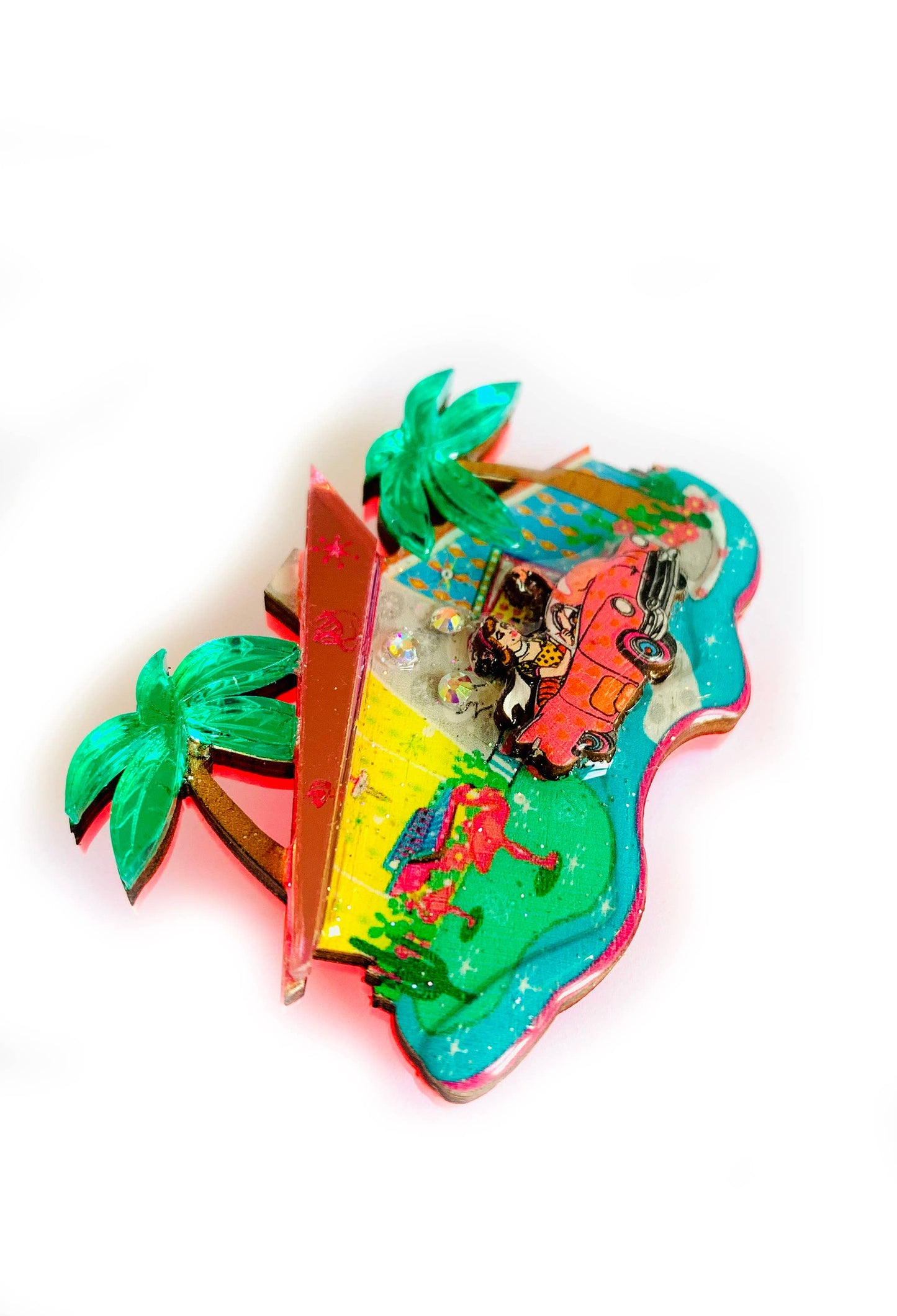 Mid Century Palm Springs House Brooch by Rosie Rose Parker
