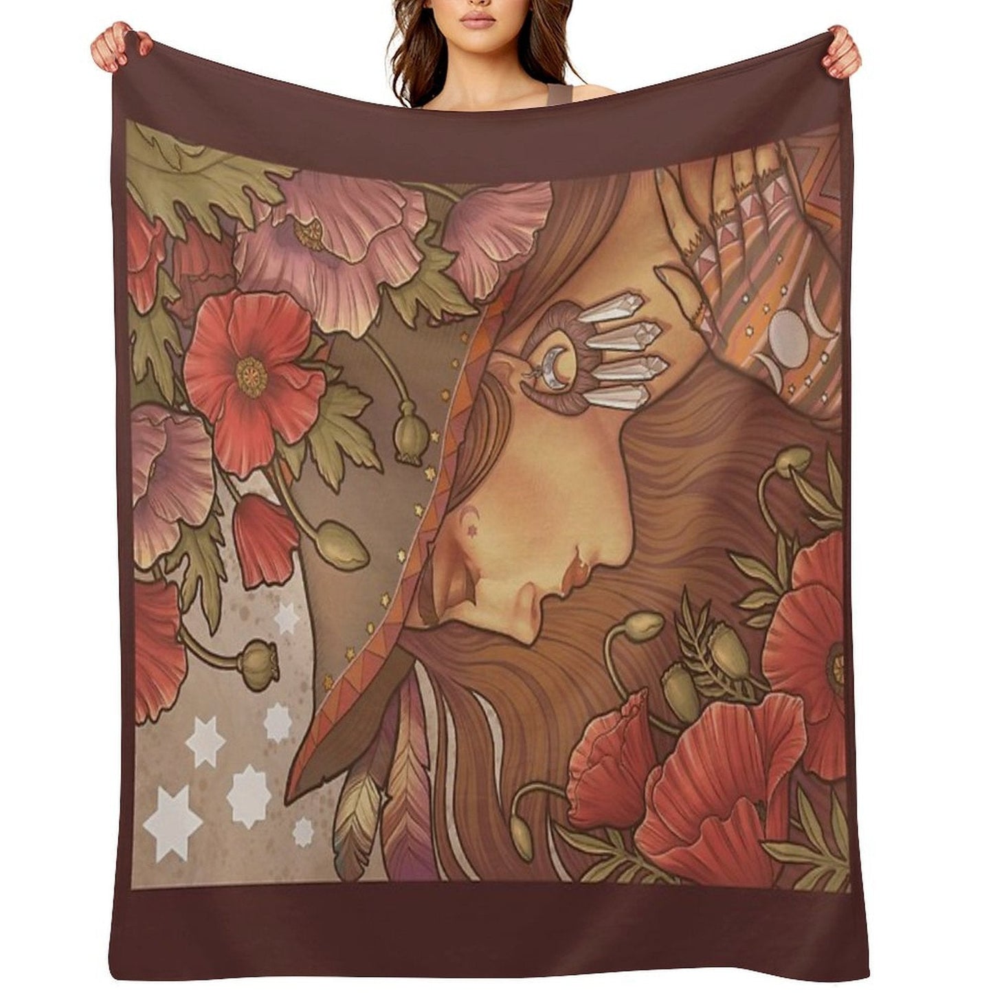 POPPY WITCH Throw Blanket