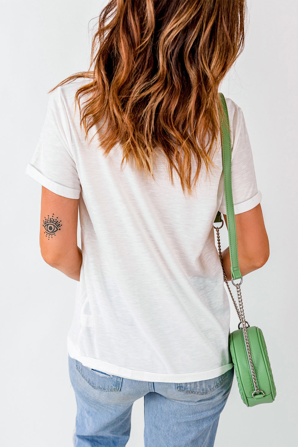 White FOREVER CHASING SUNSETS Floral Print T Shirt Shewin