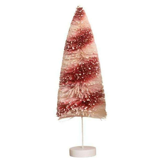 Candy Cane Bottle Brush Trees - 12" and 10" Set of 2