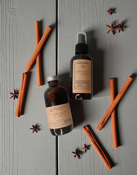 Cinnamon + Clove - ROOM SPRAY & REED DIFFUSER, Warm Spiced Home Fragrance Moon Water Apothecary