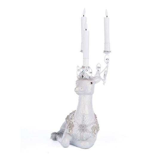 Crystal Christmas Sitting Deer Candle Holder by Katherine's Collection Quirks!