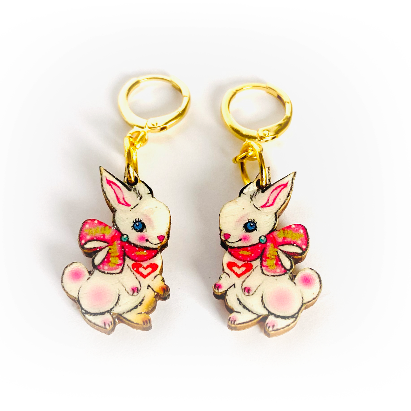Layla Bunny Huggie Hoop Earrings by Rosie Rose Parker