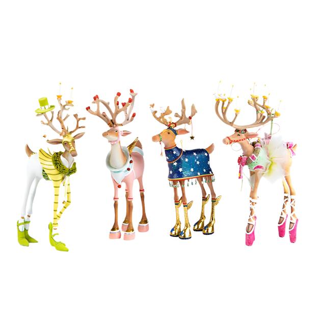 Dash Away Reindeer Figure Set B by Patience Brewster Quirks!