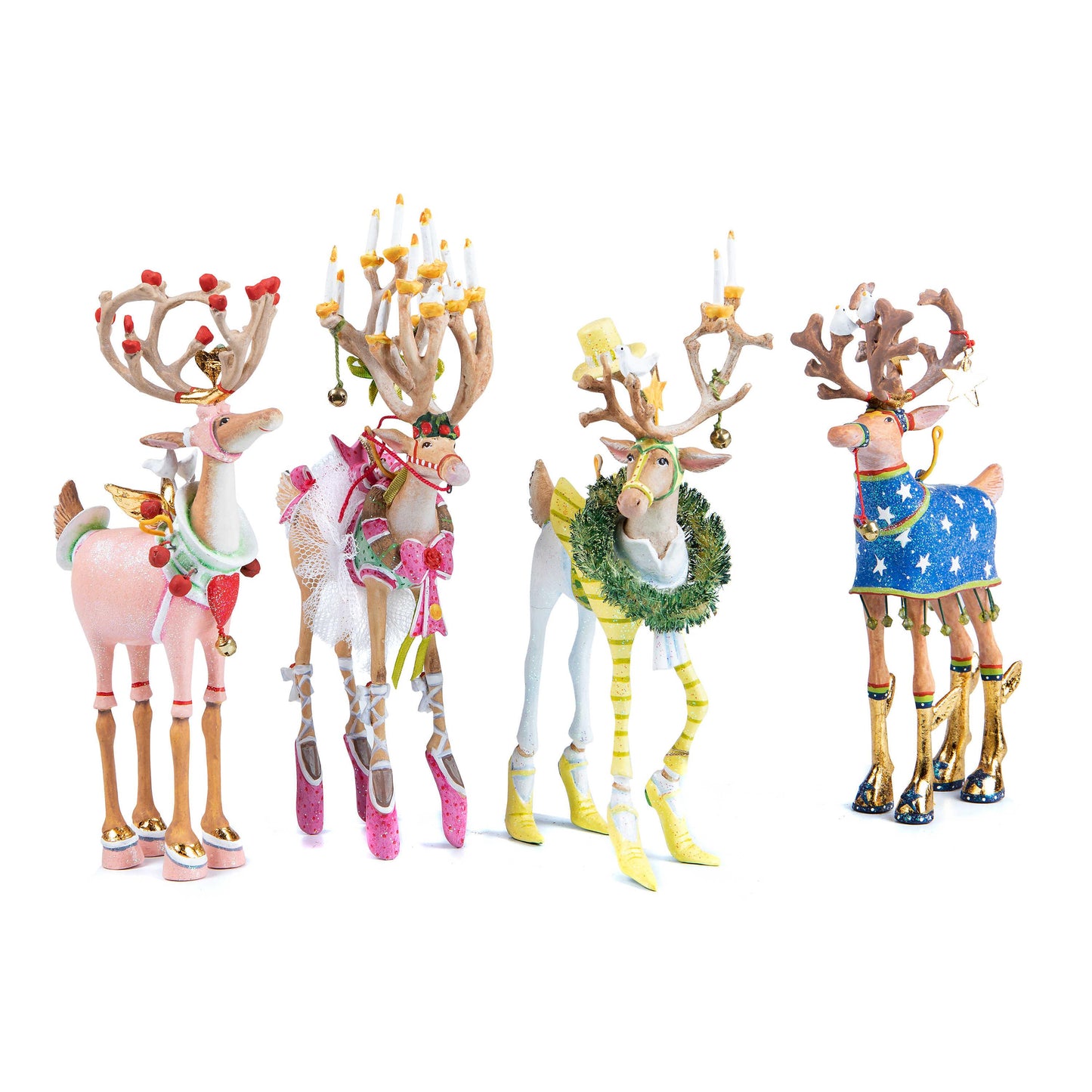 Dash Away Reindeer Ornament Set of 8 by Patience Brewster Quirks!