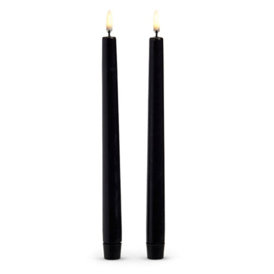 10" Black Wax Taper Candles