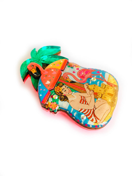 Frankie at the Beach Brooch by Rosie Rose Parker Quirks!