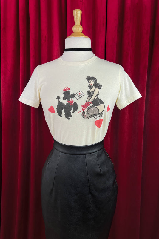 Bound To You Fitted Tee in Ivory LARGE Quirks!