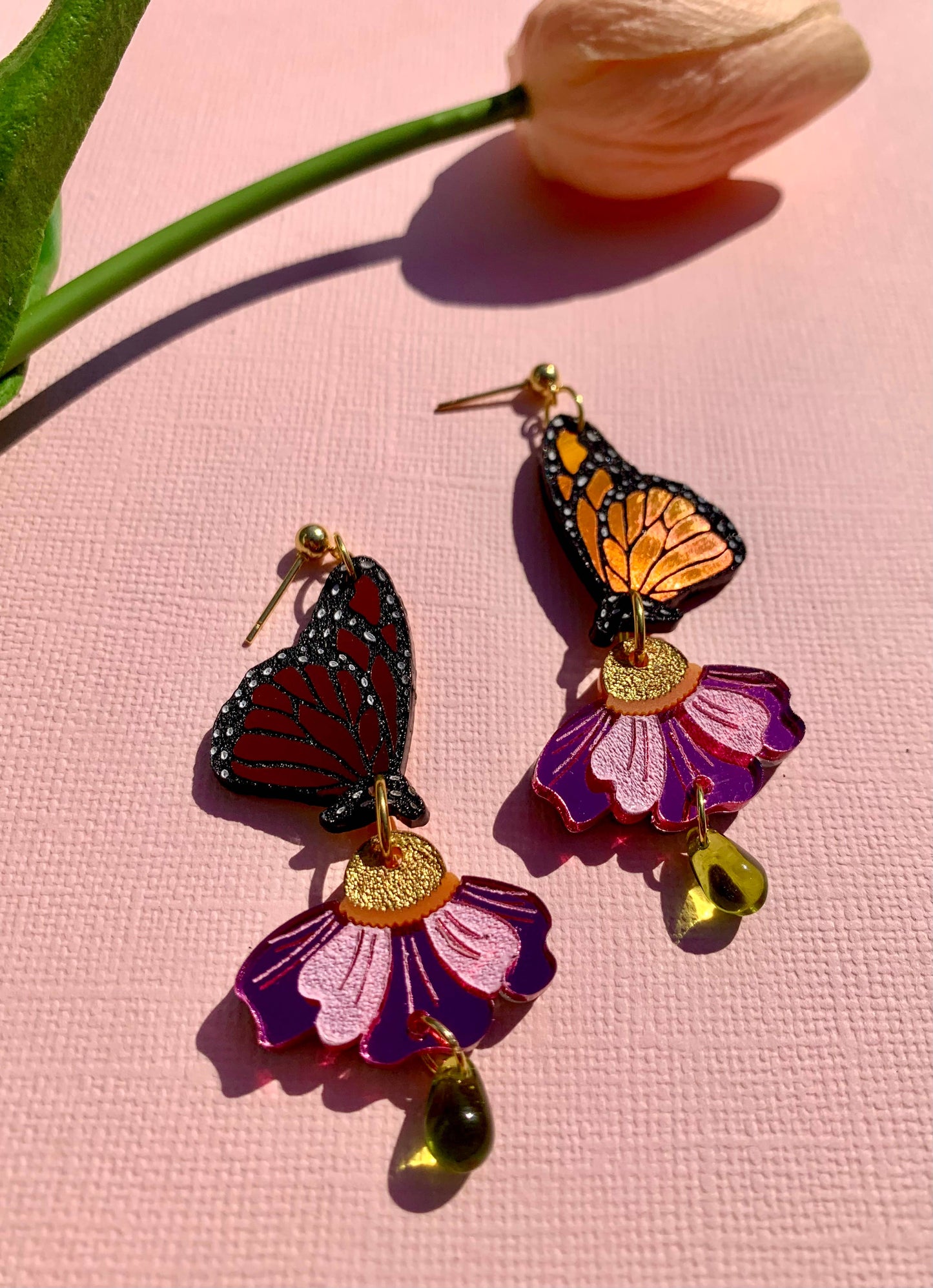 Polly Pollinator Acrylic Statement Earrings Quirks!