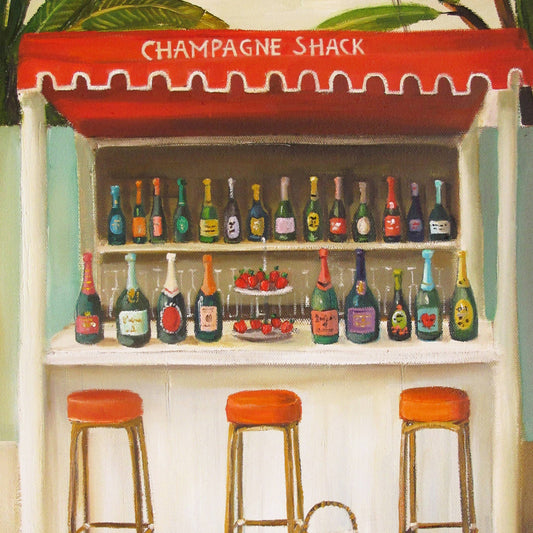 Champagne Shack Art Print - 8.5 X 11" by Janet Hill Quirks!
