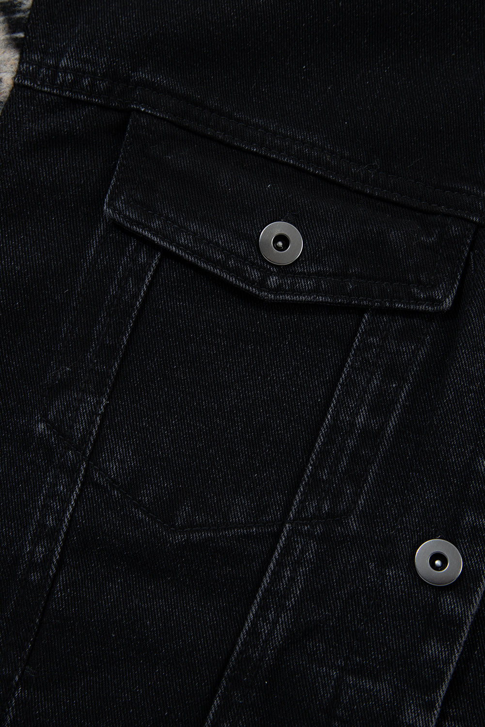 Black Patchwork Plaid Sleeve Frayed Hem Hooded Denim Jacket Shewin